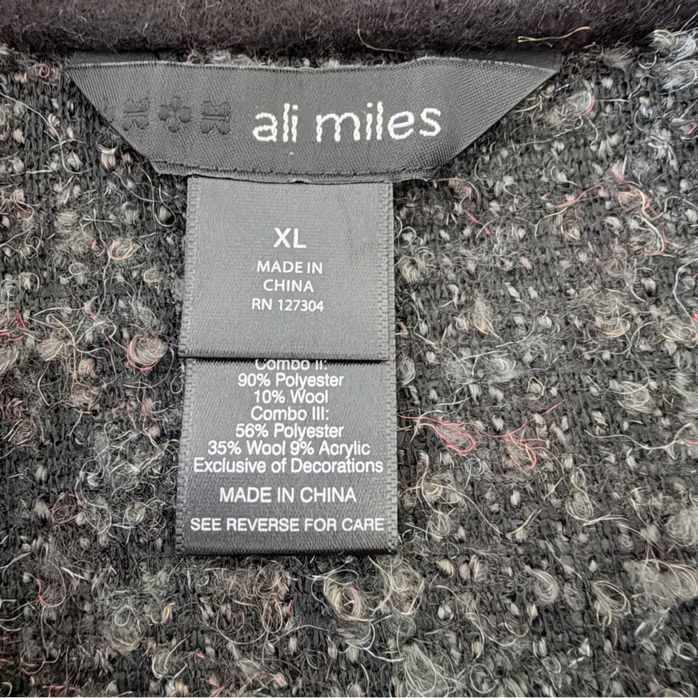 Ali Miles Multicolor Patchwork Cardigan Size Xl - image 8